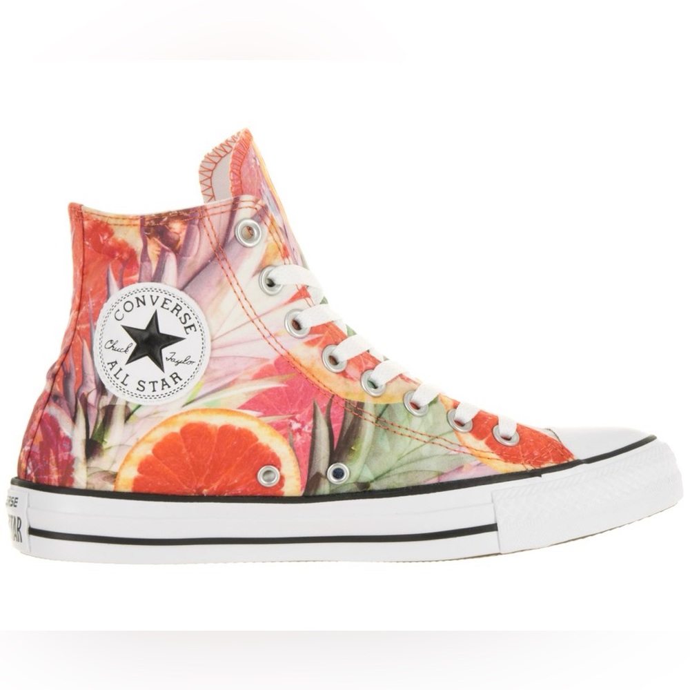 Converse Chuck Taylor High Top Floral Fruit Print Mens 10 Womens‎ 12